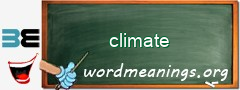 WordMeaning blackboard for climate